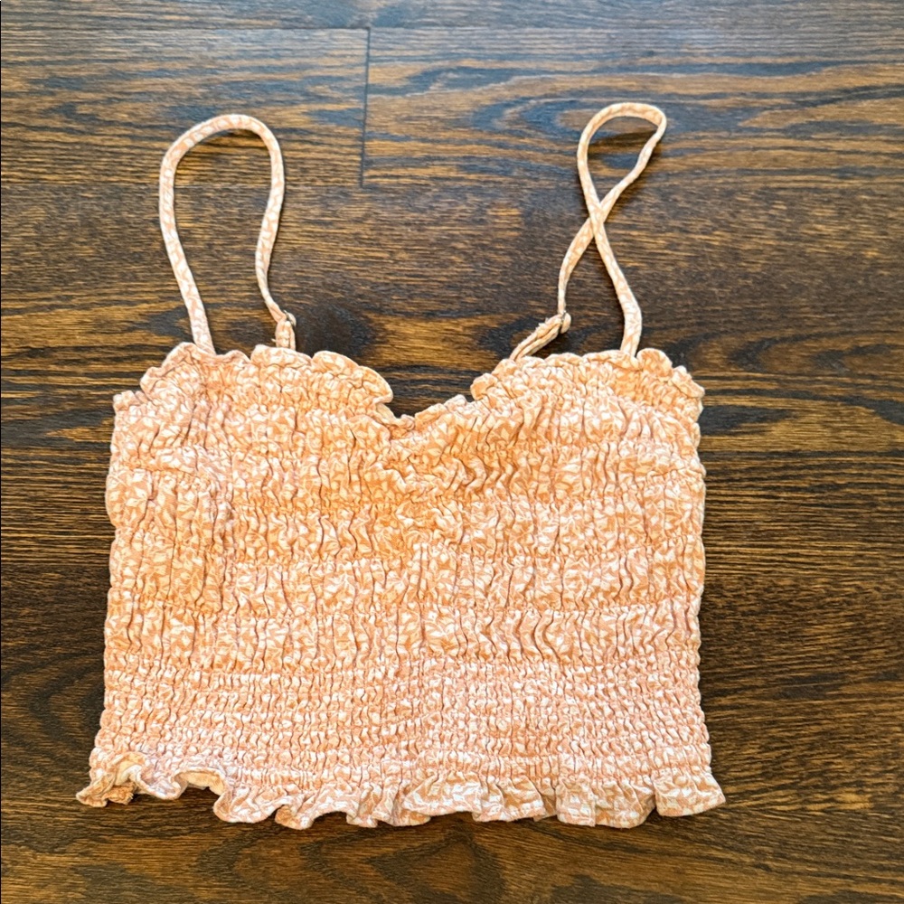 Abercrombie & Fitch Peach Smocked Top